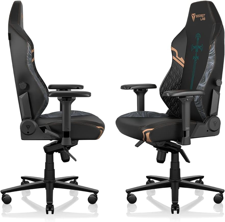 Titan Evo Viego Gaming Chair - Reclining - Ergonomic & Comfortable Computer Chair with 4D Armrests - Magnetic Head Pillow & Lumbar Support - Small - Black/Green - Leatherette