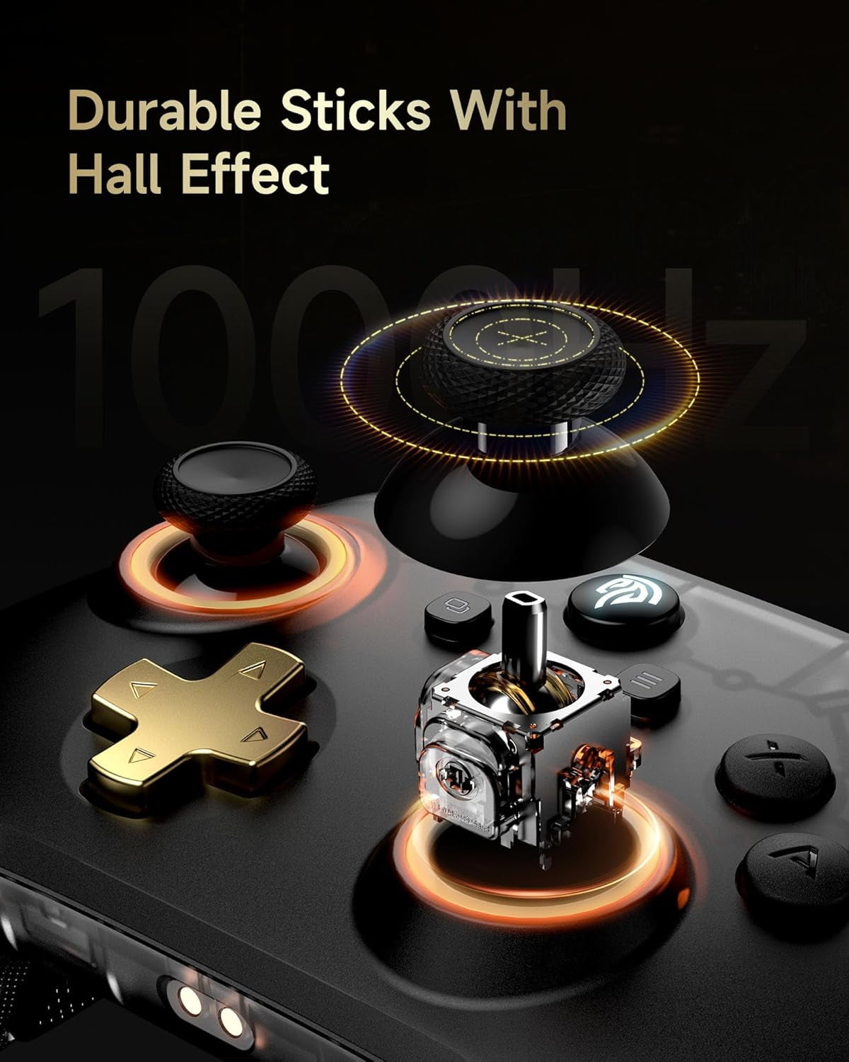 D05 PC Controller - Enhanced Wireless Bluetooth Pro Controller with Charging Dock/Hall Sensor/Rgb Lighting - No Stick Drift, No Dead Zone - Work for Windows PC, Android, Steam and Switch