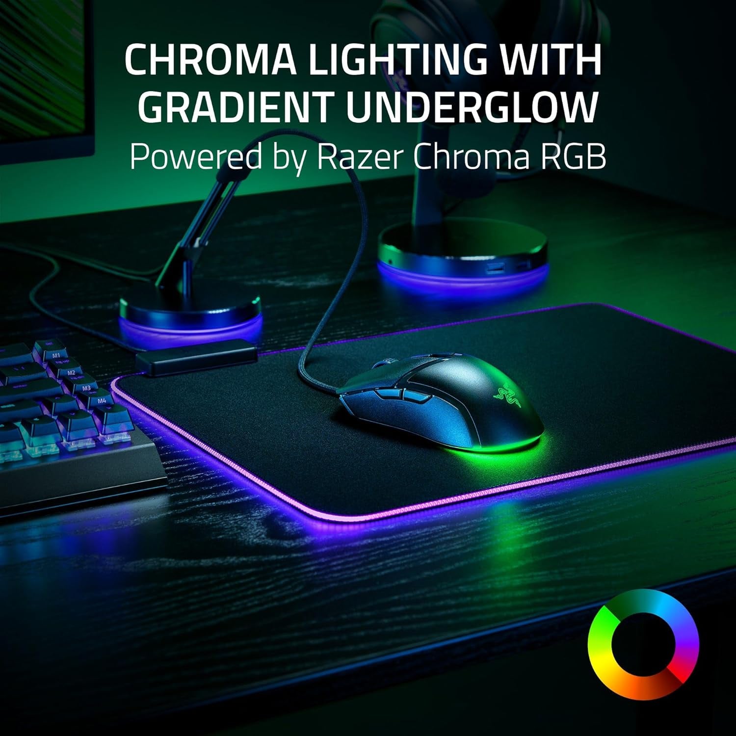 Cobra Gaming Mouse: 58G, Gen-3 Optical Switches, Chroma RGB Lighting, 8500 DPI Sensor, PTFE Feet, Speedflex Cable - Black