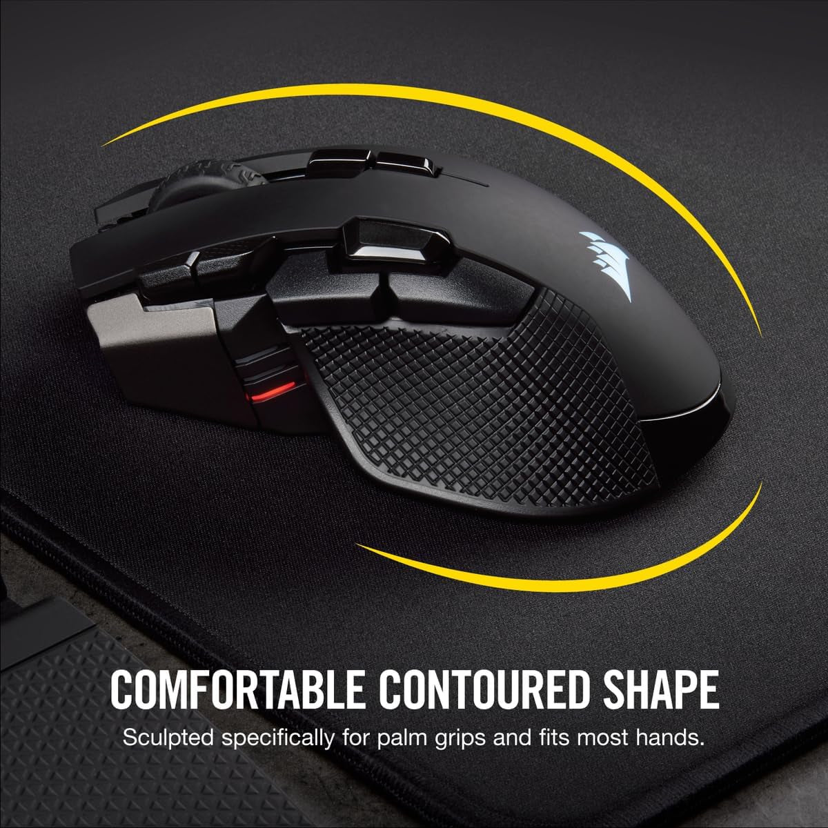 IRONCLAW WIRELESS RGB Rechargeable Gaming Mouse with Slipstream Technology - 18,000 DPI - 3-Zone RGB Multi-Color Backlighting - Black
