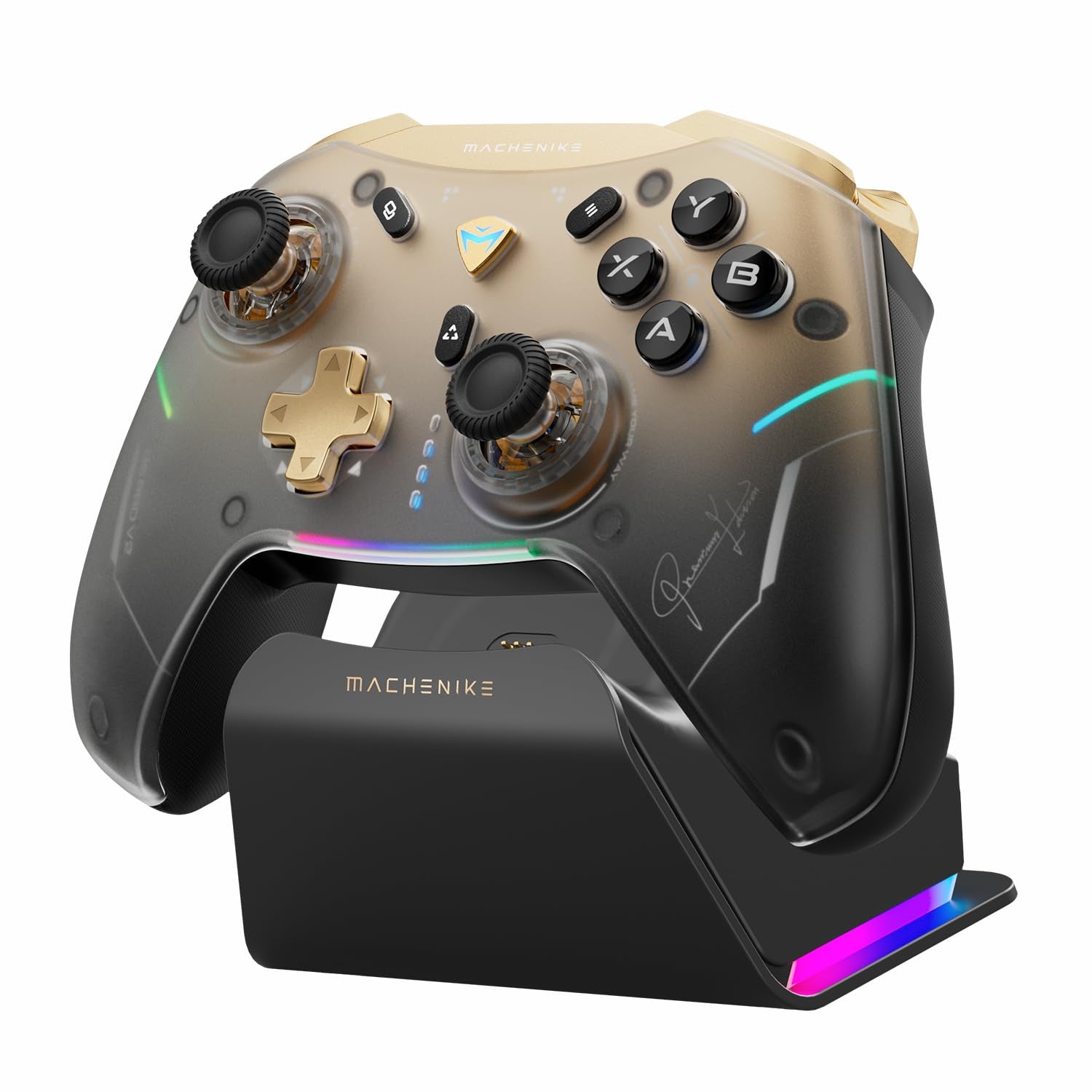 G5Pro V2 1000HZ Wireless Gaming Controller for Ns/Pc/Ios/Android with Charging Dock,Pc Controller with Hot-Swappable Joystick,Optical Triggers,Optical Micro Switches,Rgb Backlight [Video Game]