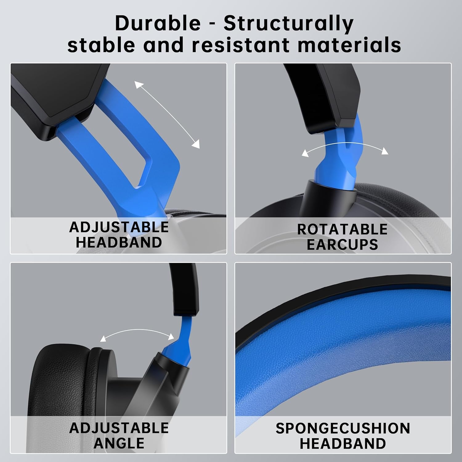 Gaming Headset for Ps5、Ps5Pro、Ps4、Xbox Series X、Xbox Series S/One、Pc. 207G Headset with Clear Mic for Work 𝟐𝟎𝟐𝟓 𝐔𝐩𝐠𝐫𝐚𝐝𝐞 Gaming Headphones with 3.5Mm Splitter、360° Mic.79In Cable.Gamer Gifts