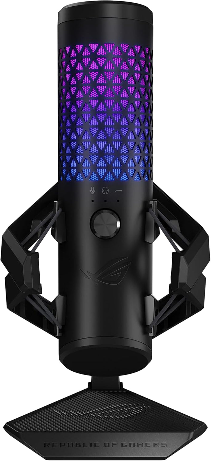 ROG Carnyx USB Gaming Microphone (25Mm Condenser Capsule, 192Khz/24-Bit, Cardioid, High-Pass Filter, Built-In Pop Filter, Metal Shock Mount, One-Touch Mute, USB, Aura Sync RGB)- Black