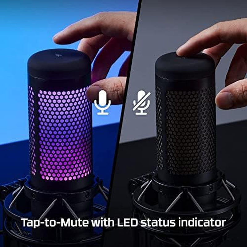 Quadcast S – RGB USB Condenser Microphone for PC, PS4, PS5 and Mac, Anti-Vibration Shock Mount, 4 Polar Patterns, Pop Filter, Gain Control, Gaming, Streaming, Podcasts, Twitch, Youtube, Discord