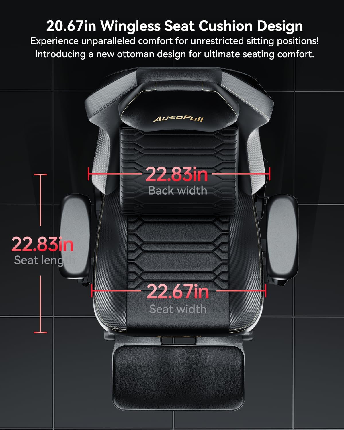 M5 Gaming Chair, Ergonomic Office Chair with Dynamic Lumbar Support, 4D Adjustable Armrests, and High-Back Design for PC Gaming with Footrest, Black