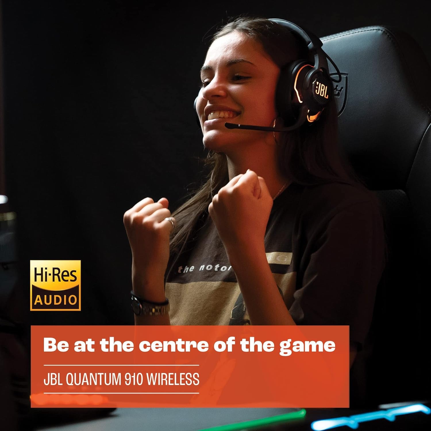 Quantum 910 - Wireless Over-Ear Performance Gaming Headset with Head Tracking-Enhanced, Active Noise Cancelling and Bluetooth, Quantumspatial 360, Low Latency Wireless System (Black)