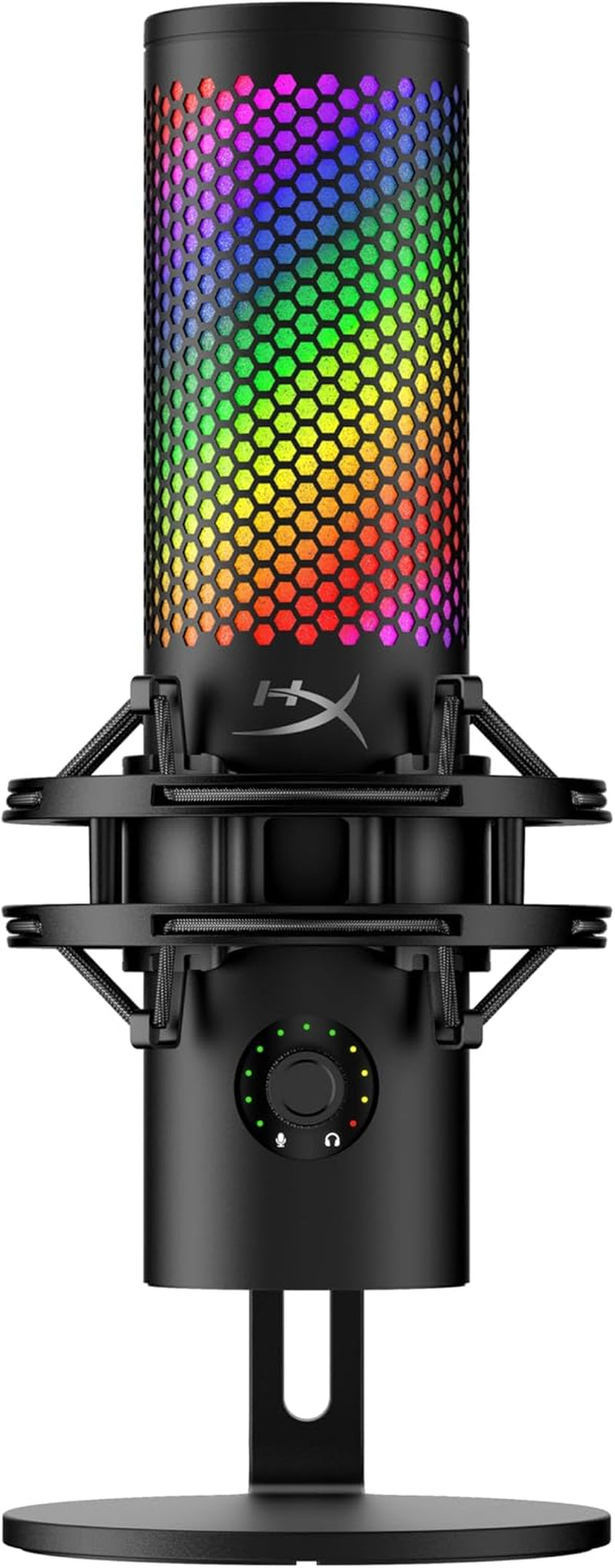 Quadcast 2 S – USB Microphone, with RGB Lighting, Streaming and Podcasting, with On-Board Controls, LED Lighting, Removable Shock Mount, PC, Mac, USB-C - Black
