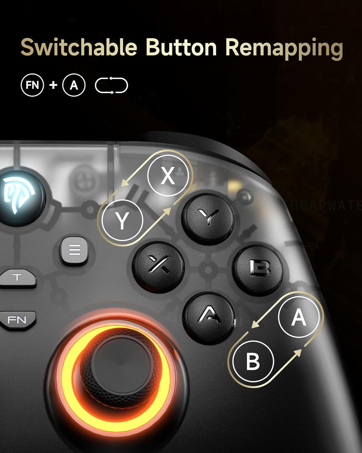 D05 PC Controller - Enhanced Wireless Bluetooth Pro Controller with Charging Dock/Hall Sensor/Rgb Lighting - No Stick Drift, No Dead Zone - Work for Windows PC, Android, Steam and Switch