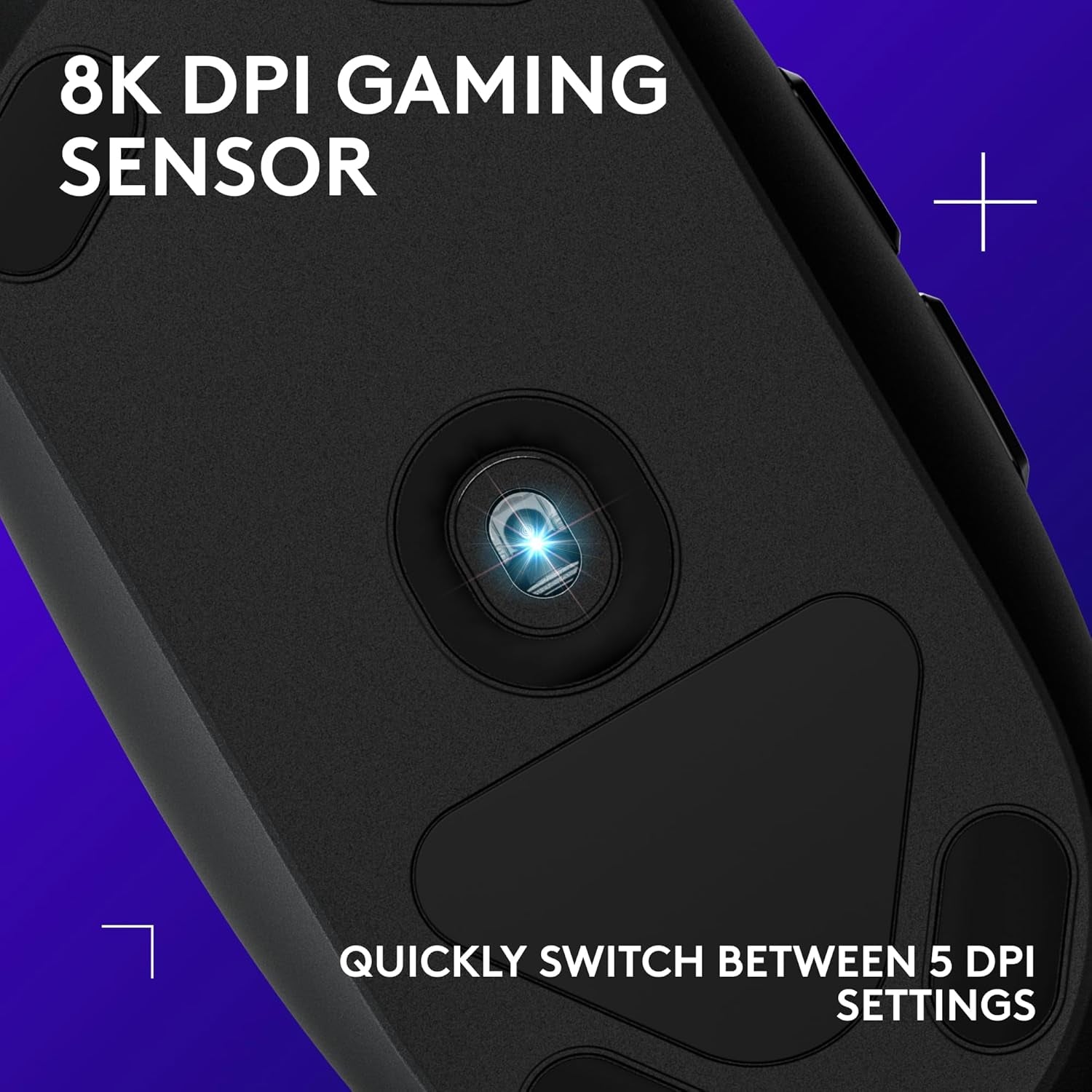 203 Wired Gaming Mouse, 8,000 DPI, Rainbow Optical Effect LIGHTSYNC RGB, 6 Programmable Buttons, On-Board Memory, Screen Mapping, Pc/Mac Computer and Laptop Compatible - Black