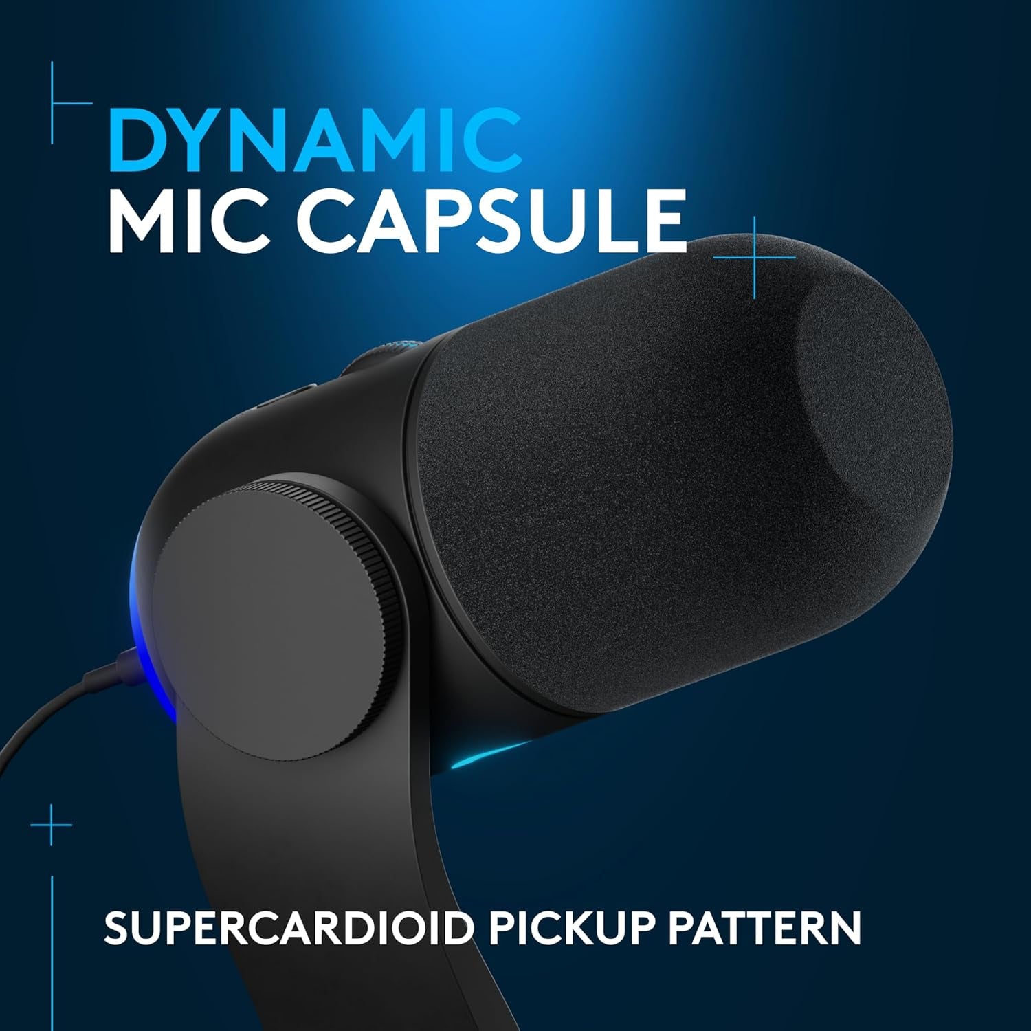 Yeti GX Dynamic RGB Gaming Microphone, Podcast Microphone with LIGHTSYNC, Blue VO!CE, G HUB Control, USB Plug and Play - Black
