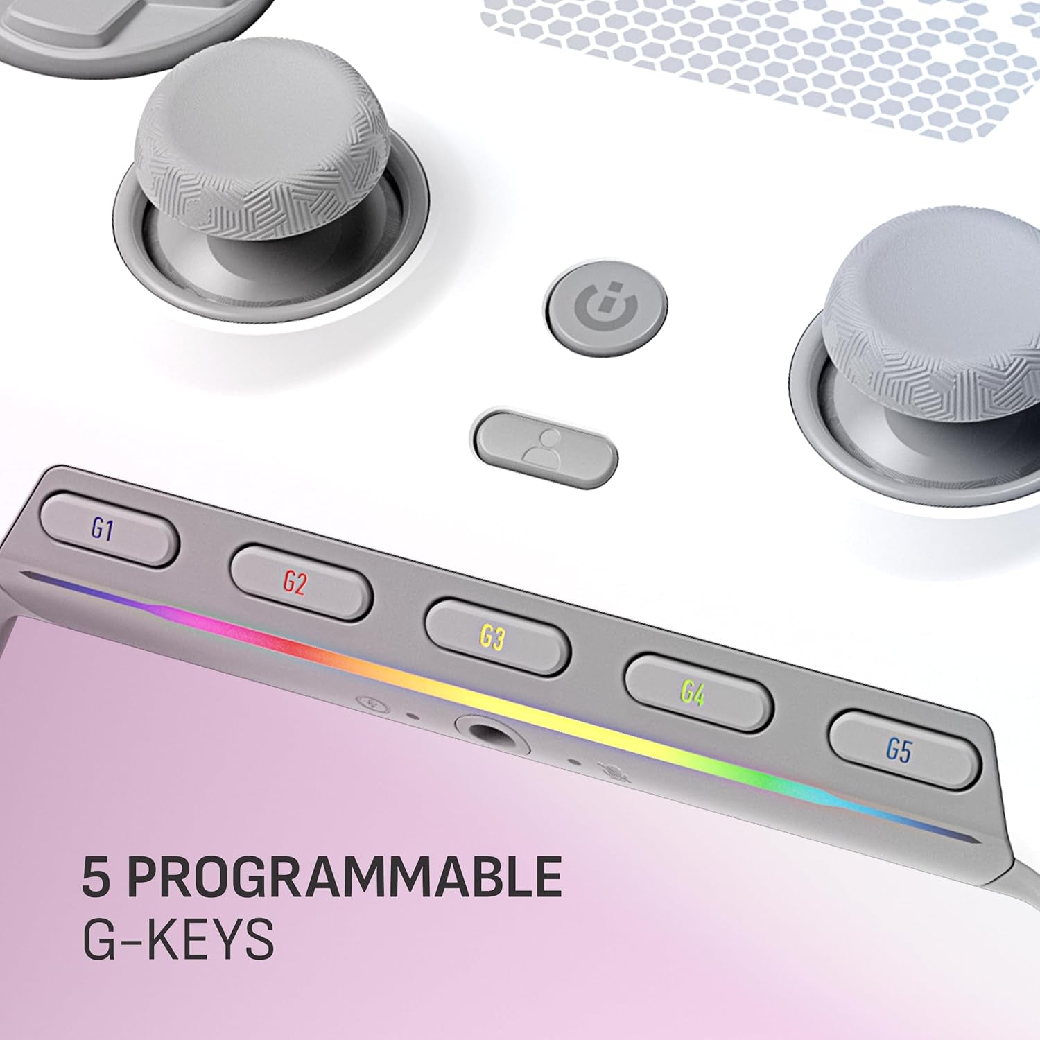 ENVISION PRO Wireless V2 (2025) PC Only Gaming Controller – Anti-Drift Thumbsticks – Five Remappable G-Keys – Remappable Back Paddles – Instant Triggers – White