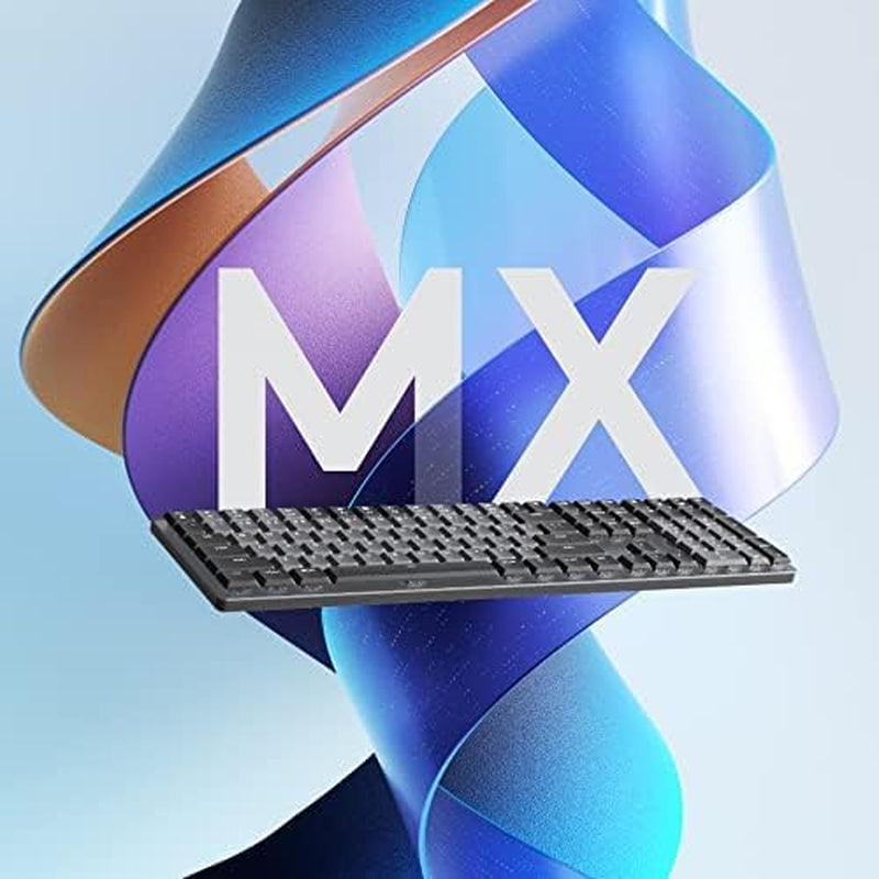 MX Mechanical Wireless Illuminated Performance Keyboard, Tactile Quiet Switches, Backlit Keys, Bluetooth, USB-C, Macos, Windows, Linux, Ios, Android, Metal, ‎Graphite