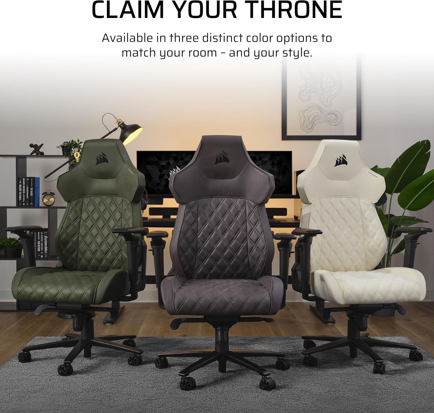 TC500 Luxe Gaming Chair – Premium Breathable Fabric – Wide Seat – Five-Way Adjustable Armrests – Adjustable Built-In Lumbar Support – 90-160 Degree Recline – Shadow