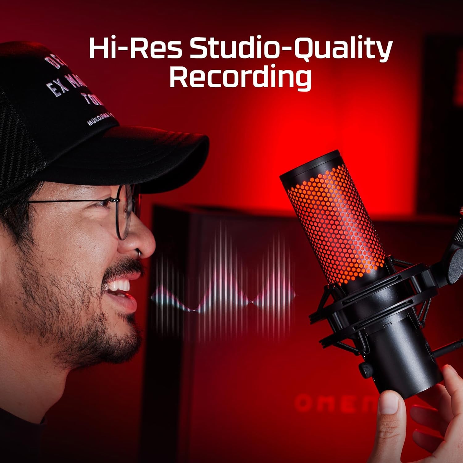 Quadcast 2 – USB Microphone for Gaming, Streaming and Podcasting, with On-Board Controls, LED Lighting, Removable Shock Mount, PC, Mac, PS5, PS4, USB-C - Black