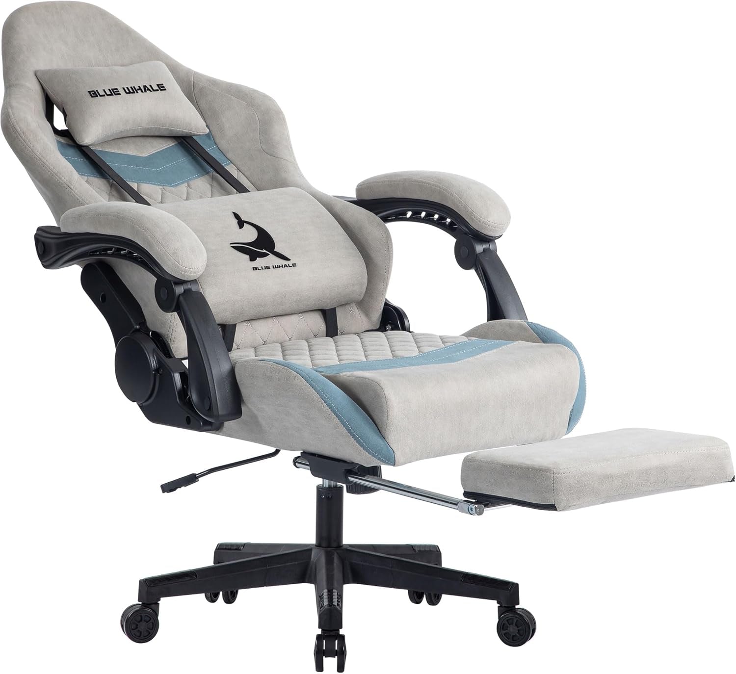 Gaming Chair for Adult 350Lbs Computer Chair with Adjustable Lumbar Support Headrest and Footrest Large Size Reclining Gaming Chair Big and Tall Linkage Armrest