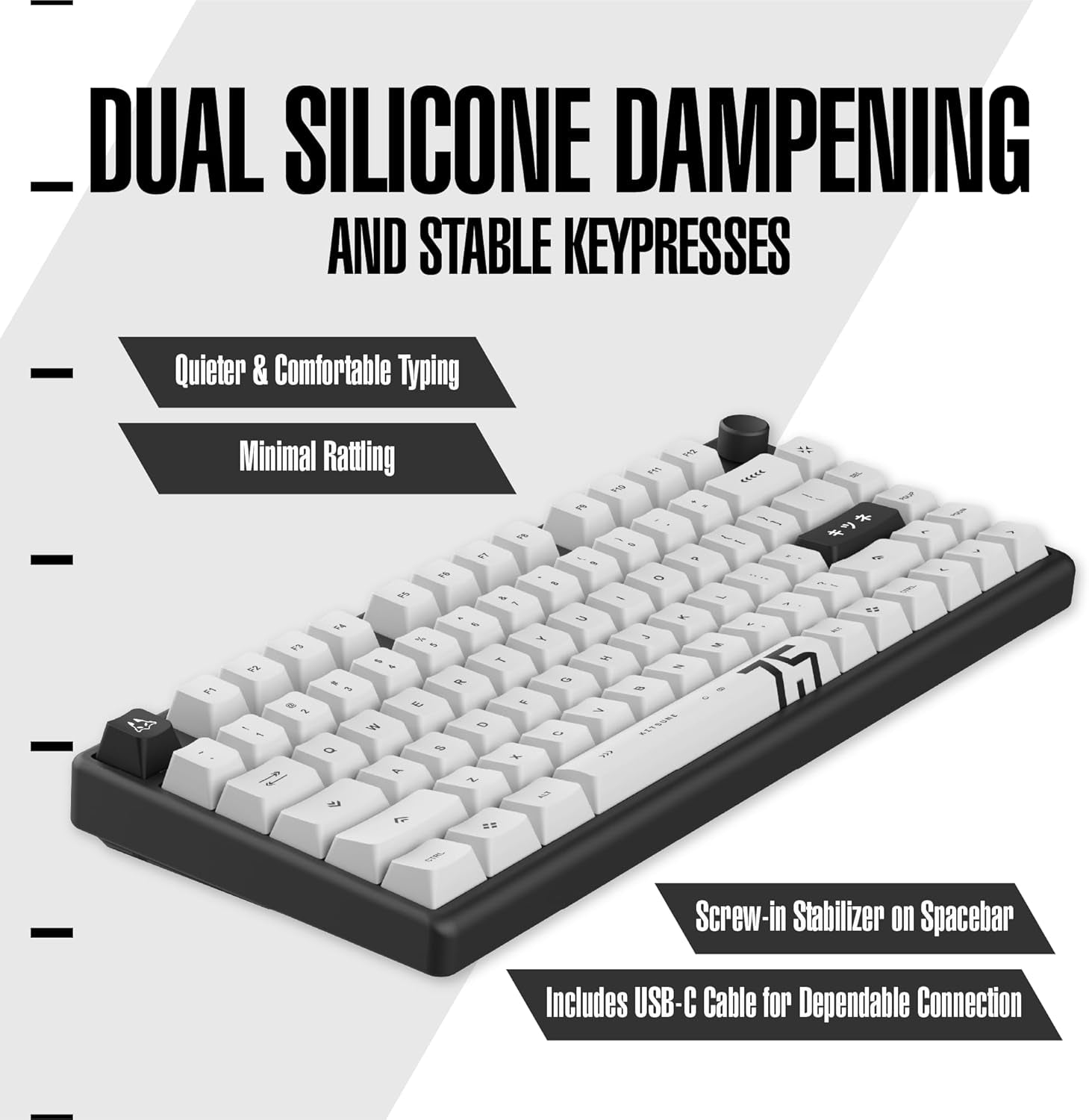 Polar 75 - Magnetic Gaming Keyboard - Rapid Trigger W/Socd Super Tap, CNC Aluminum Frame, Gen 2 Hall Effect Switches, Volume Knob, RGB, Dye-Sub PBT Keycaps
