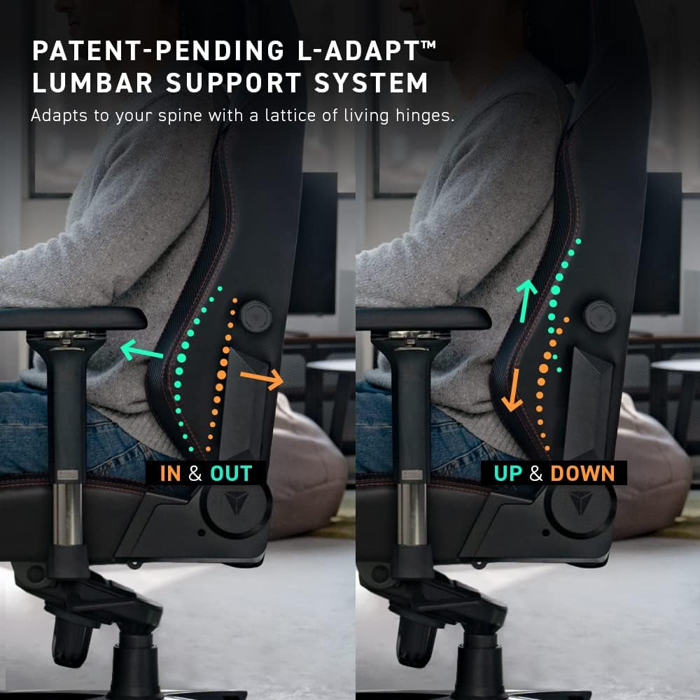 Titan Evo Dark Knight Gaming Chair - Reclining, Ergonomic, Comfortable Computer Chair with 4D Armrests, Headrest & Lumbar Support - Small - Black - Leatherette