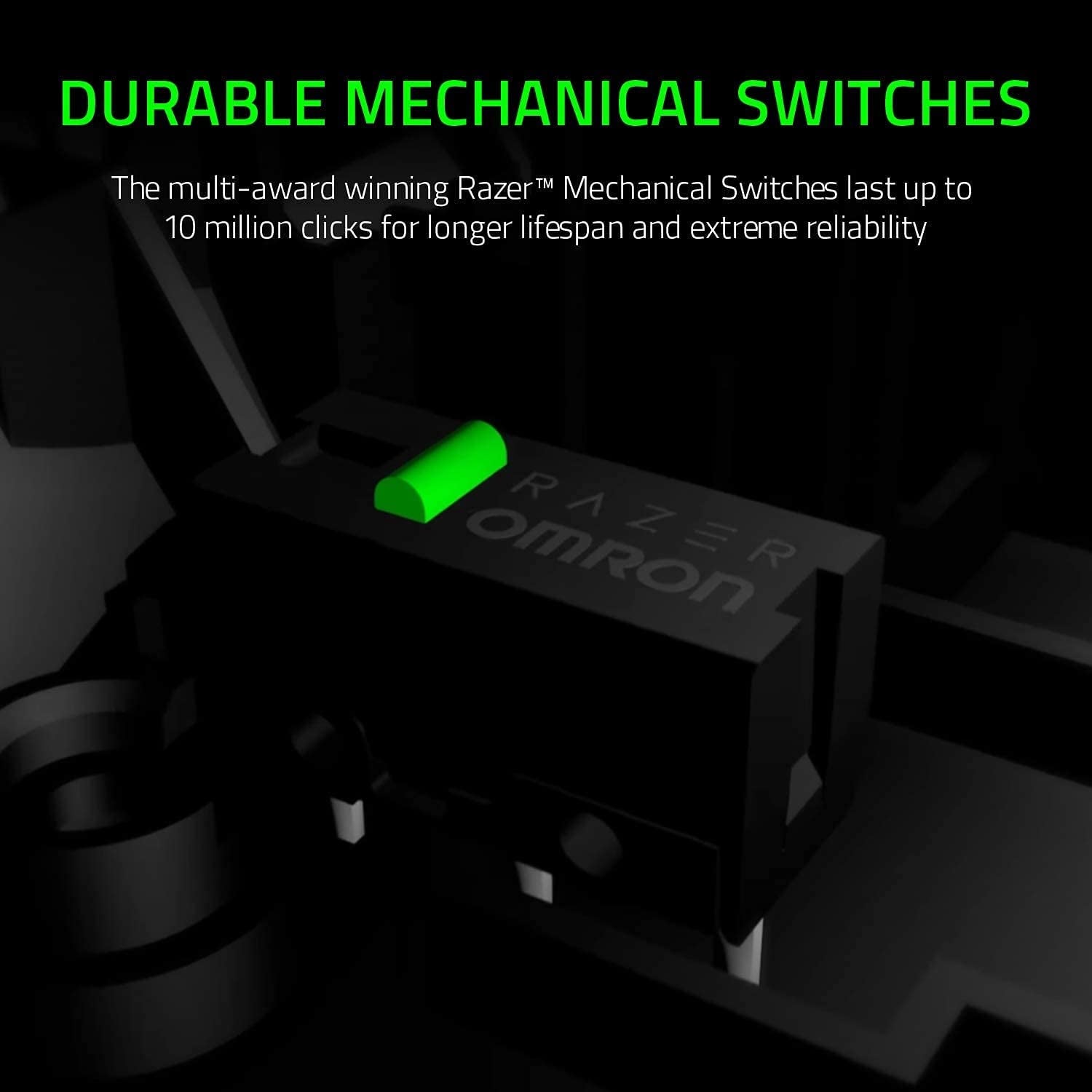 Deathadder Essential Gaming Mouse: 6400 DPI Optical Sensor - 5 Programmable Buttons - Mechanical Switches - Rubber Side Grips - Classic Black
