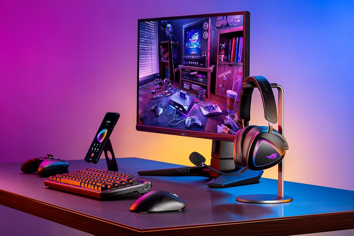 ROG Delta II Wireless Gaming Headset (BT, ROG Speednova 2.4Ghz, 3.5Mm, 50Mm Titanium-Plated Drivers, 10Mm Super-Wideband Mic, 110HR Battery, Dualflow Audio, for PC, Switch, PS5, Xbox)- Black